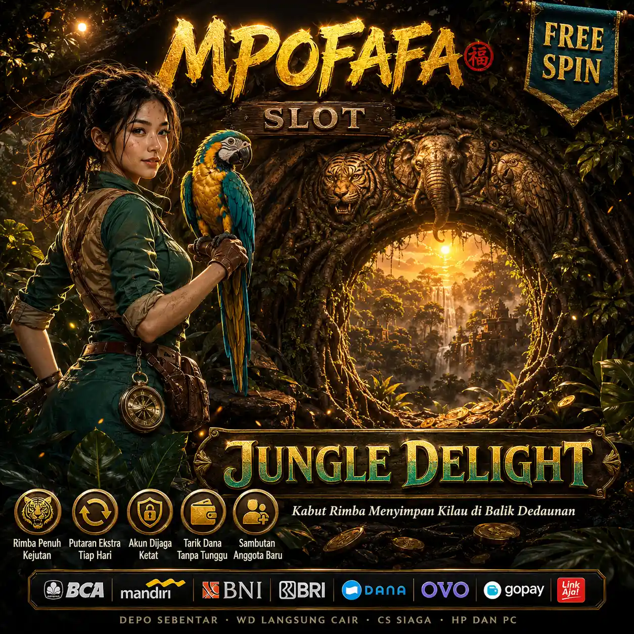 MPOFAFA Slot × Jungle Delight | Kabut Rimba Menyimpan Kilau di Balik Dedaunan